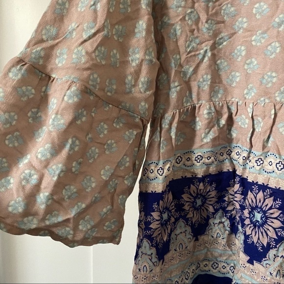 Timing 100% Rayon Peplum Blouse Size L - Picture 7 of 11